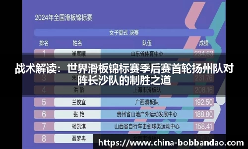 战术解读：世界滑板锦标赛季后赛首轮扬州队对阵长沙队的制胜之道